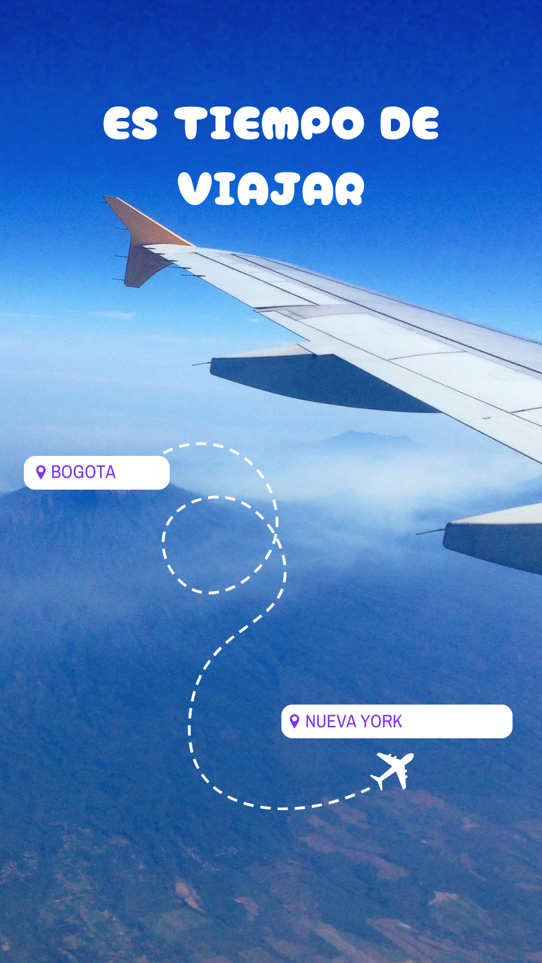 blue modern time to travel instagram story